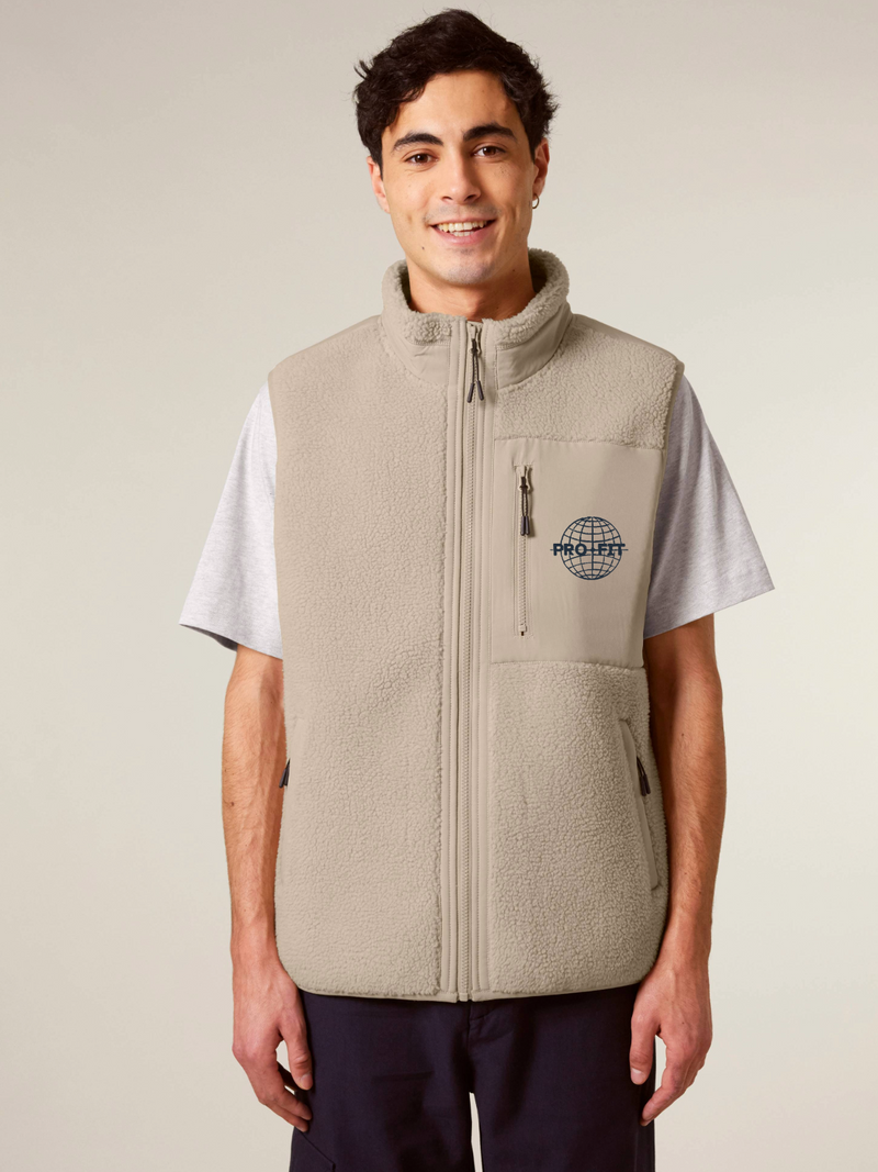 SHERPA SLEEVELESS JACKET - DESERT DUST