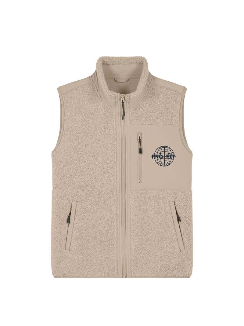 SHERPA SLEEVELESS JACKET - DESERT DUST