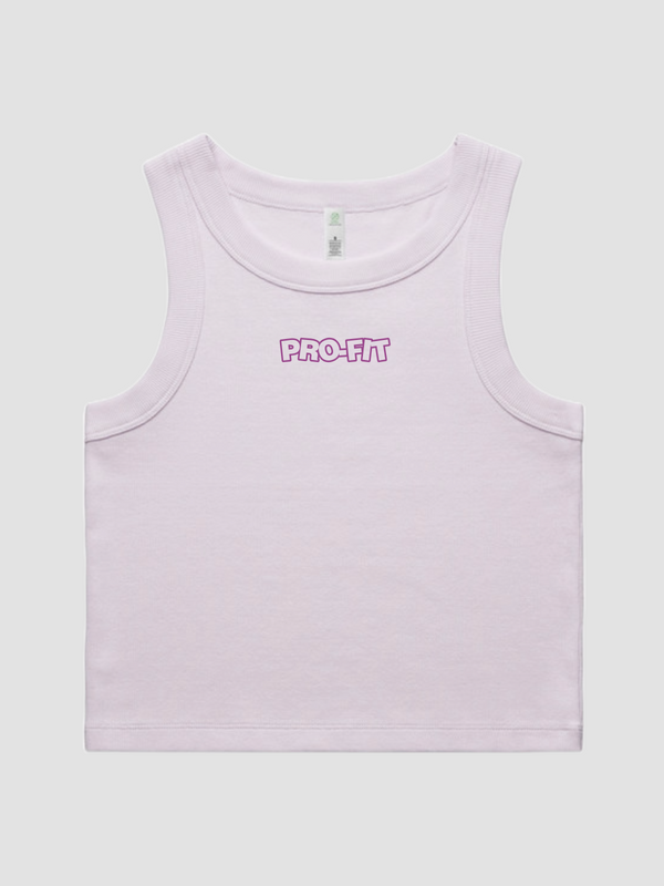 WO'S RIB CROP TANK - ORCHID