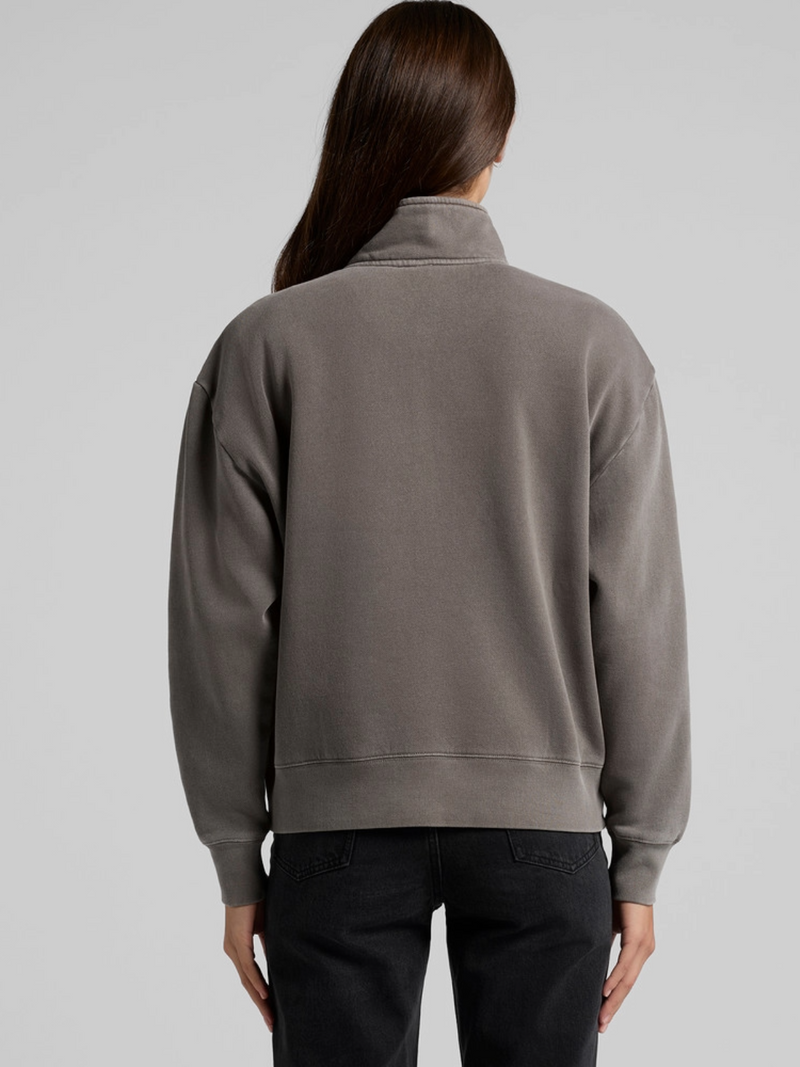 WO'S FADED HALF ZIP - GREY