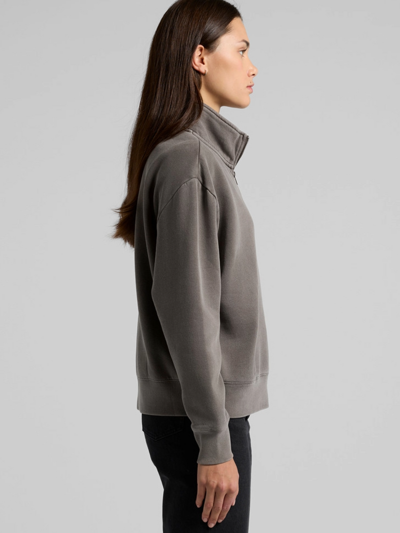 WO'S FADED HALF ZIP - GREY