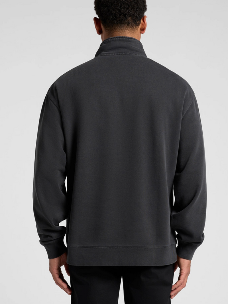 MEN'S FADED HALFZIP - BLACK