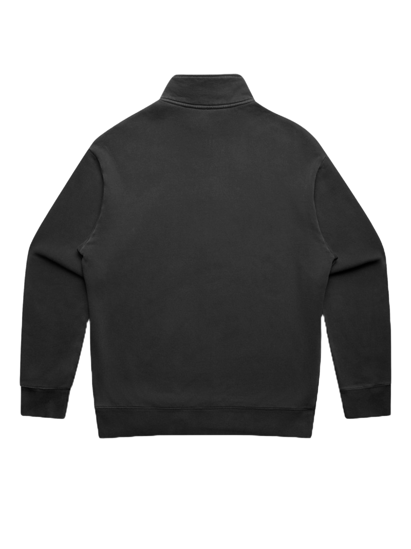 MEN'S FADED HALFZIP - BLACK