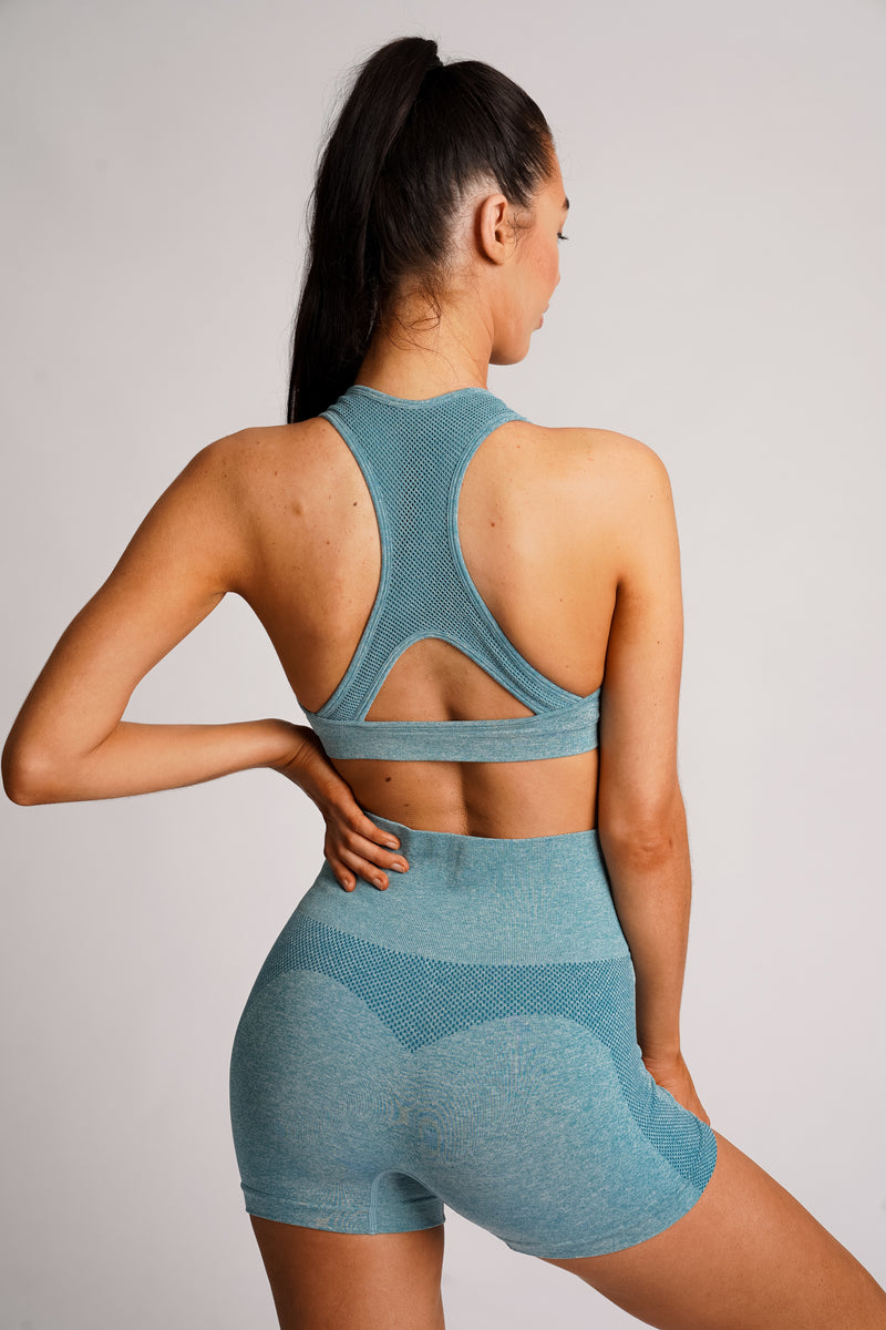 Tricot Seamless Shorts - Sky Blue