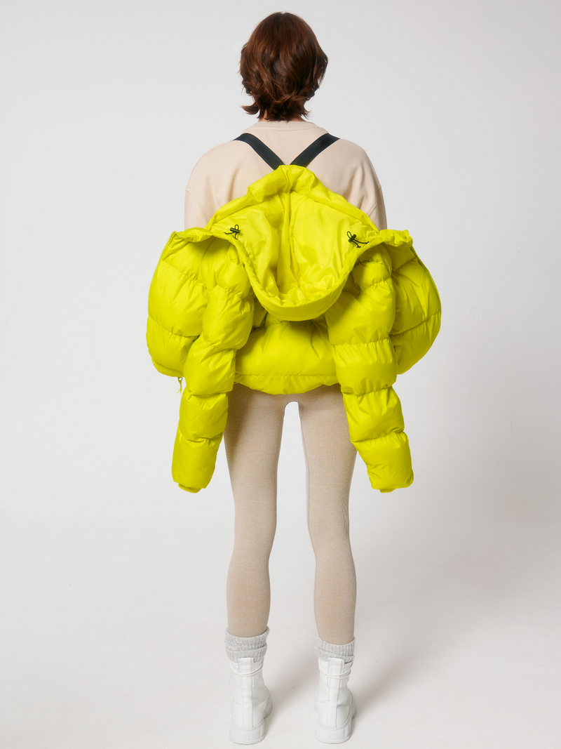 OVERSIZED PUFFER LIME FLASH